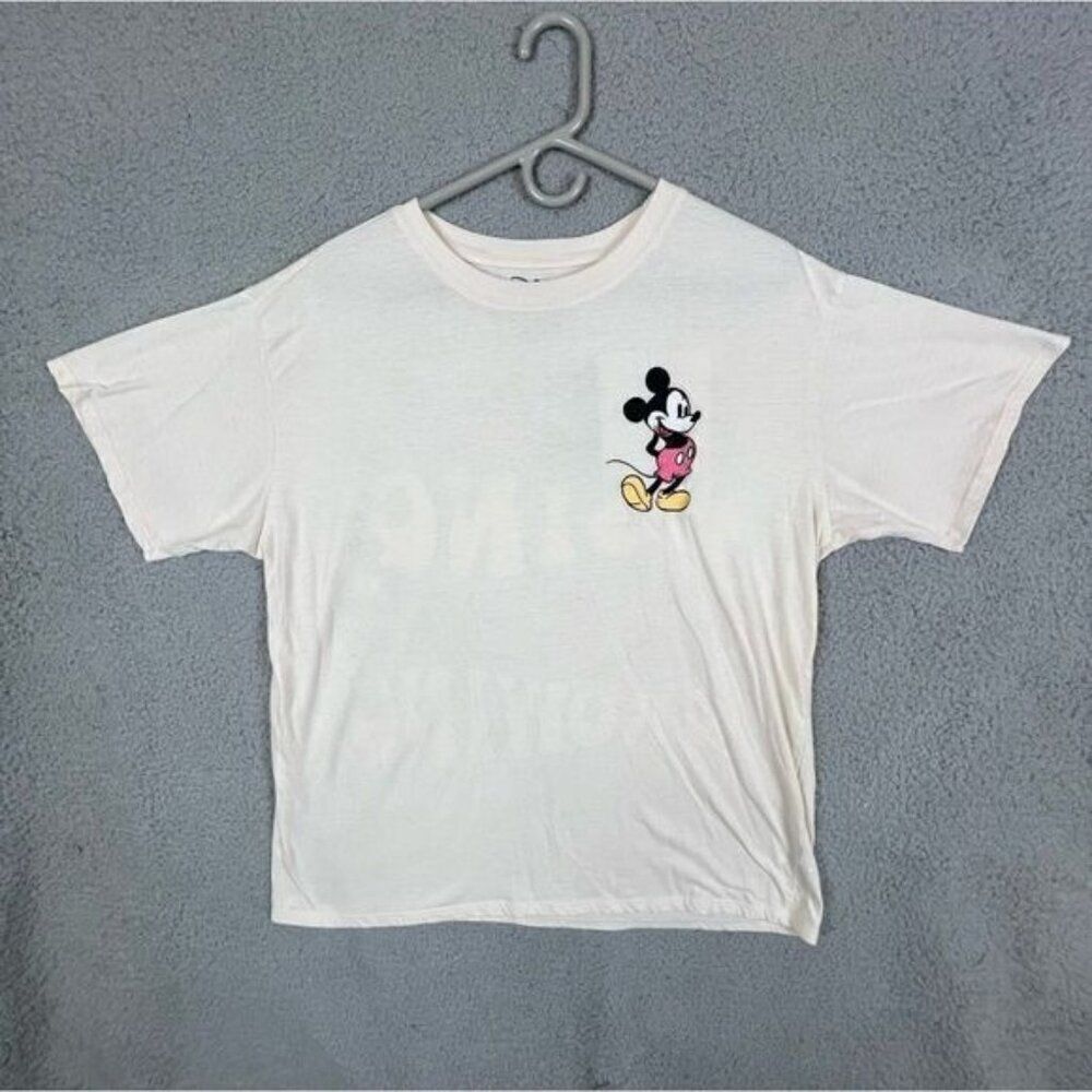 DISNEY WOMENS T SHIRT CREAM COLOR SIZE XL